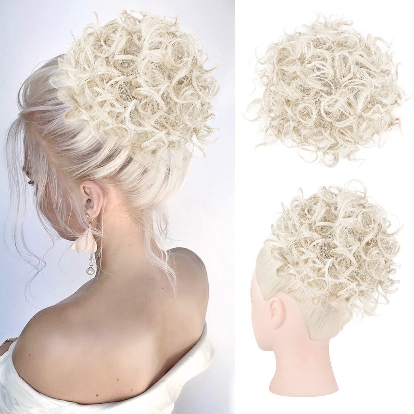 💎Chignon Riccio Corto con Elastico a Coulisse✨