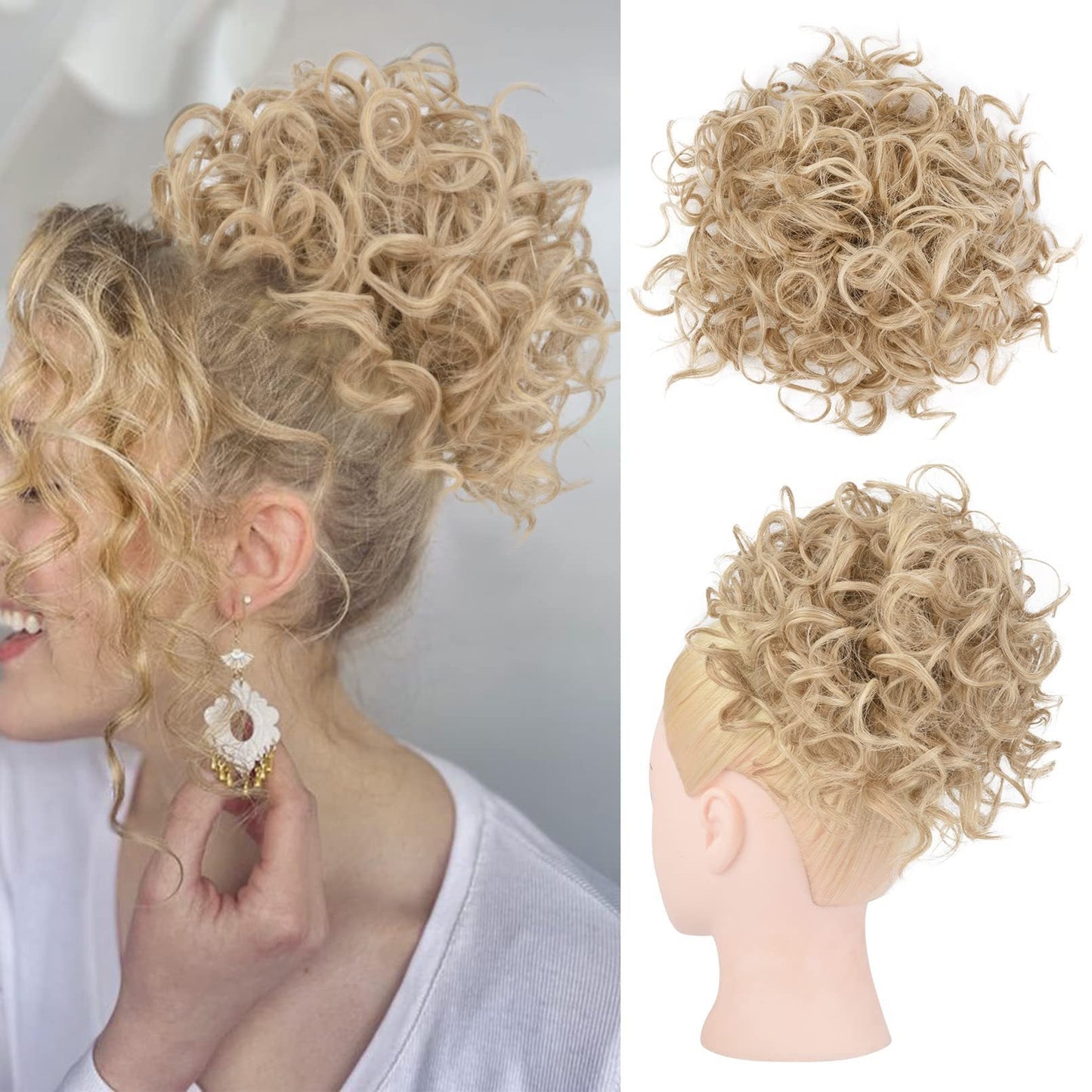 💎Chignon Riccio Corto con Elastico a Coulisse✨