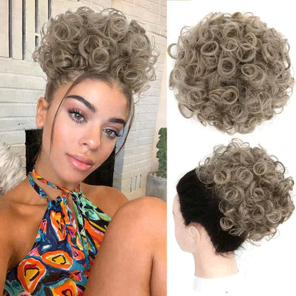 💎Chignon Riccio Corto con Elastico a Coulisse✨