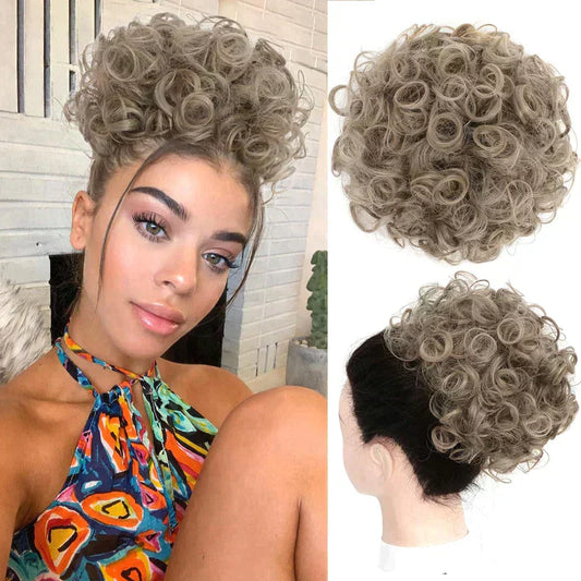 💎Chignon Riccio Corto con Elastico a Coulisse✨