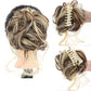 Posticcio per capelli raccolti in uno chignon disordinato, posticcio per capelli ricci e mossi raccolti in una coda di cavallo da indossare tutti i giorni