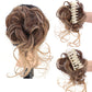 Posticcio per capelli raccolti in uno chignon disordinato, posticcio per capelli ricci e mossi raccolti in una coda di cavallo da indossare tutti i giorni
