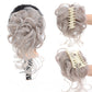 Posticcio per capelli raccolti in uno chignon disordinato, posticcio per capelli ricci e mossi raccolti in una coda di cavallo da indossare tutti i giorni