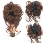 Posticcio per capelli raccolti in uno chignon disordinato, posticcio per capelli ricci e mossi raccolti in una coda di cavallo da indossare tutti i giorni