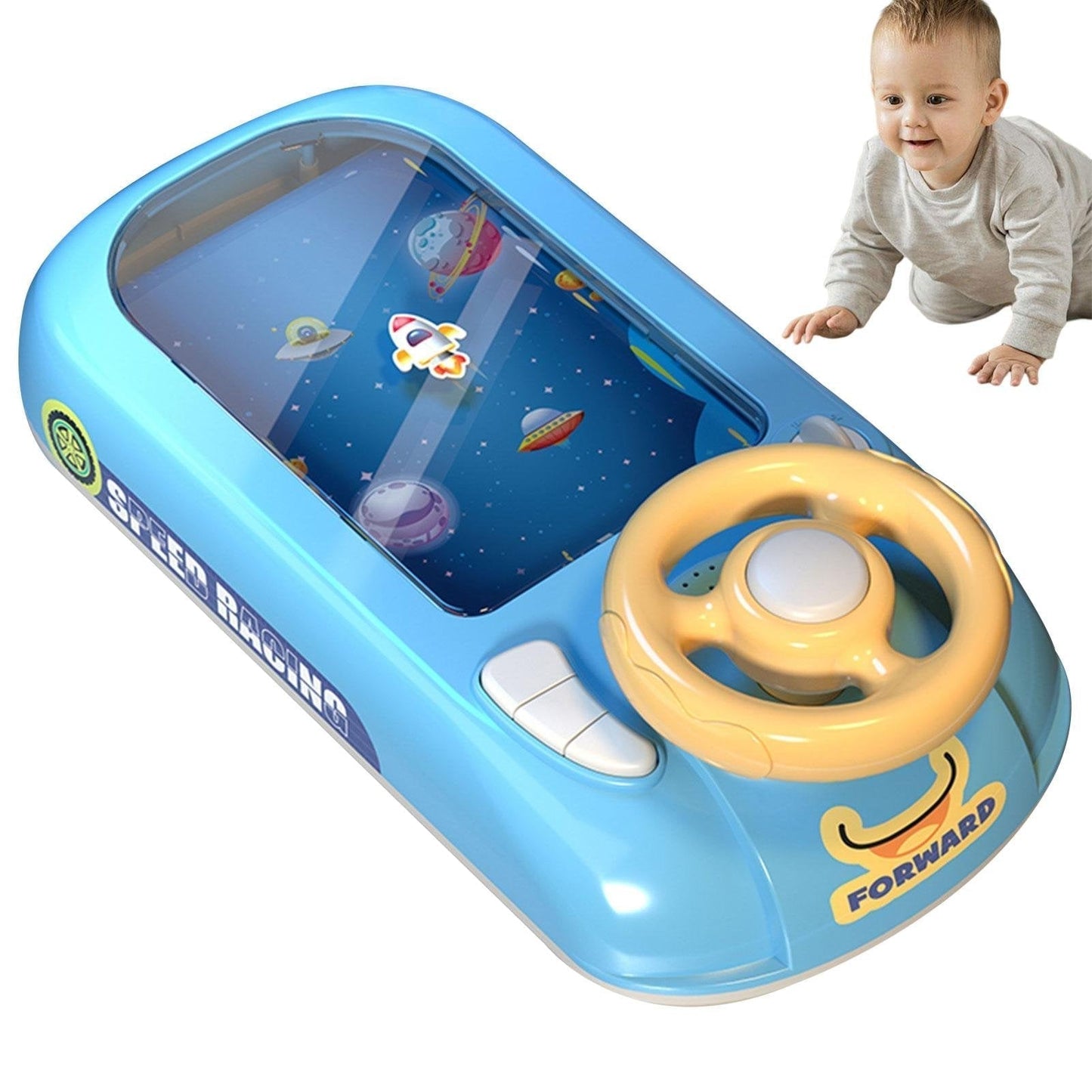🚗 50% DI SCONTO + SPEDIZIONE GRATUITA! 🎉 Nuovo Volante Giocattolo per Bambini – Luci e Suoni Realistici, Facile Montaggio ✈️🎁📦