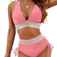 🥳2026 SCONTO HOT SALE🥳💞50K+ VENDUTI!⚡💥 50% SCONTO! Bikini Patchwork Set 2 Pezzi – Scollo a V e Vita Alta, 2 colori disponibili. Tessuto confortevole e aderente – stile perfetto per la spiaggia! 🛡️✨