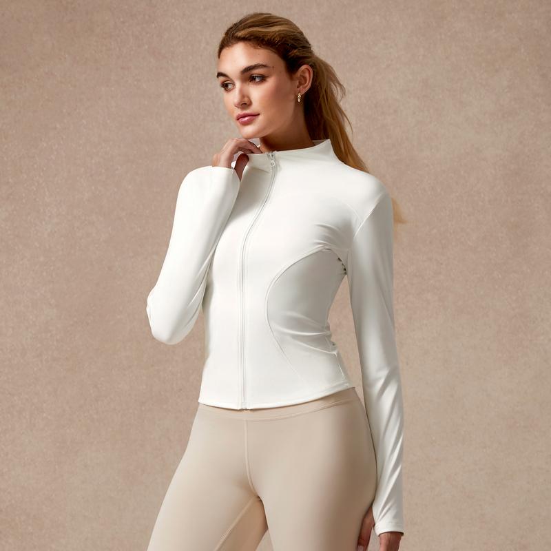 Giacca sportiva da donna a maniche lunghe con zip completa