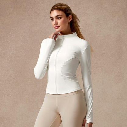 Giacca sportiva da donna a maniche lunghe con zip completa