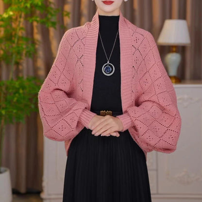 💃2025 Nuova moda🔥Cappotto con sciarpa in maglia traforata✨Acquistalo in anticipo e approfitta di uno sconto del 60%