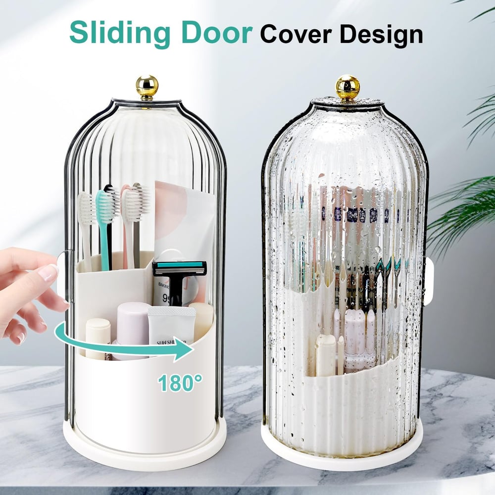 🏡🔥 Vendita calda 50% di sconto ✨🪥 Organizer per spazzolini da denti con coperchio scorrevole
