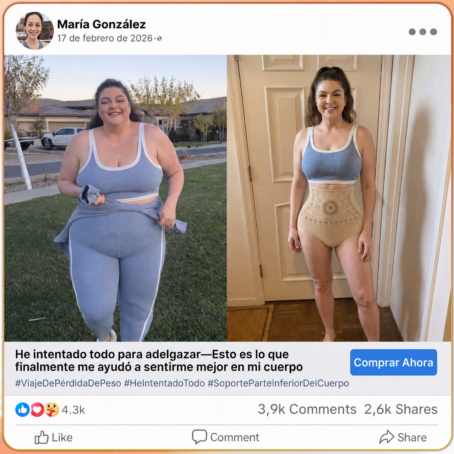 Pantaloncini Modellanti a Vita Alta da Donna