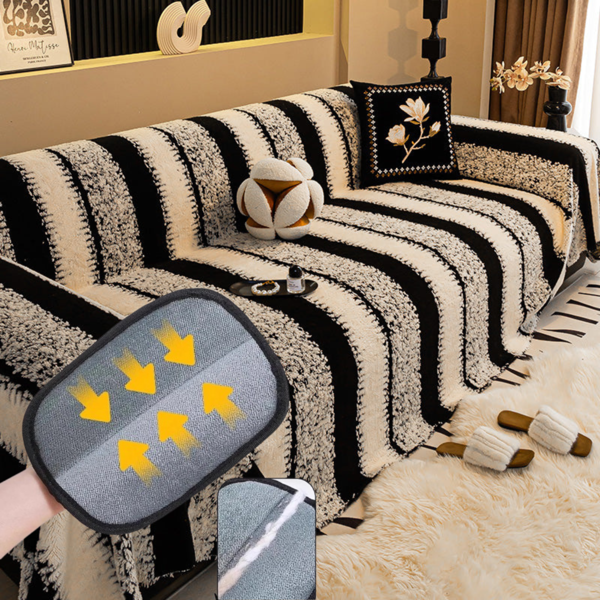 🛋️✨ Copridivano in Peluche Morbido & Antiscivolo – 9 Colori, 5 Misure (180x130cm a 180x420cm) – Protezione Elegante per Divano 1-4+ Persone 🏠💕