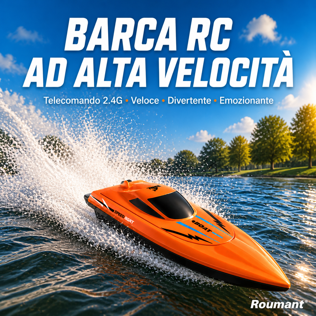 🎮🚢 HALVE PRIJS! 2,4 GHz supersnelle RC-raceboot con due motori 🌊 ⚡ –50% SCONTO (offerta del giorno)