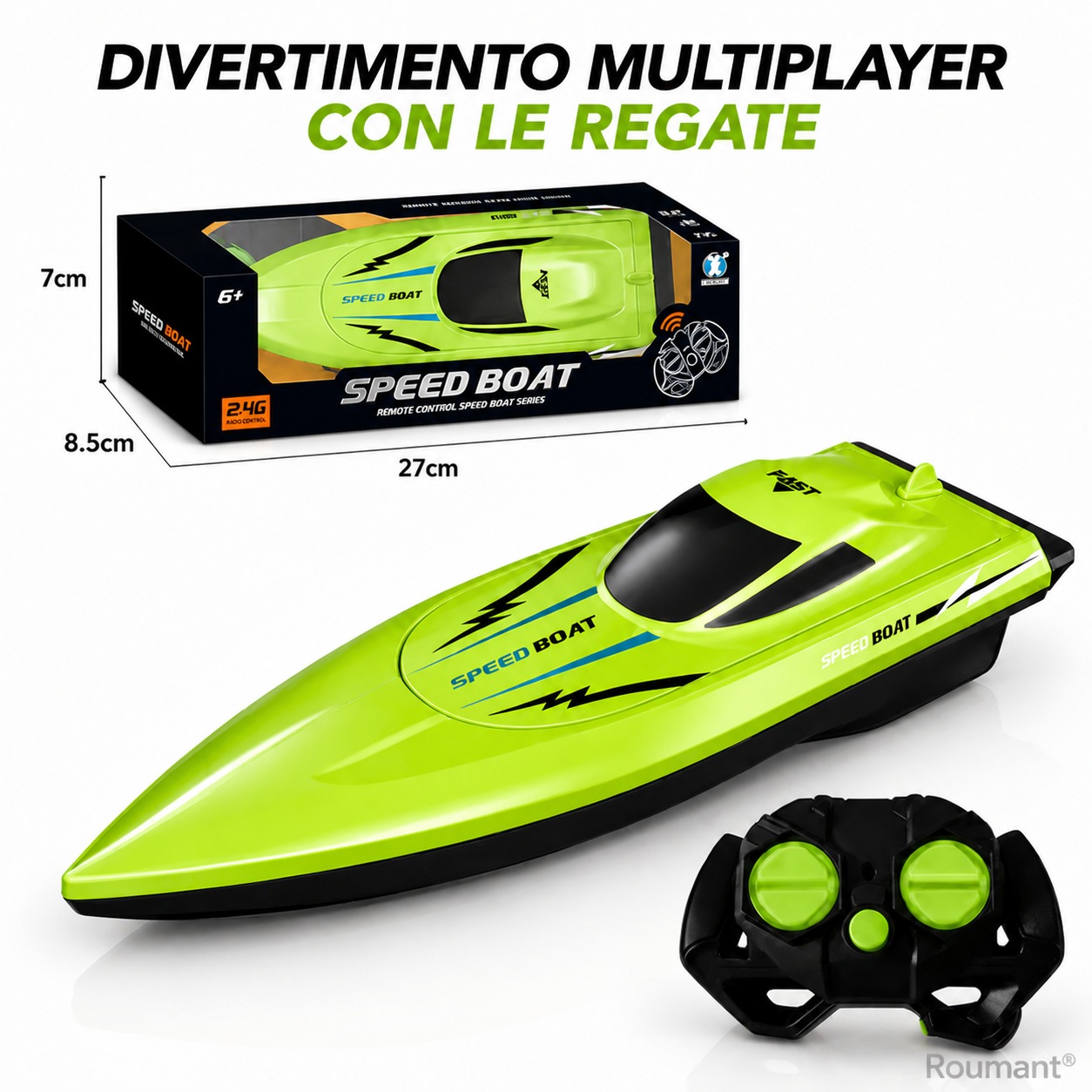 🎮🚢 HALVE PRIJS! 2,4 GHz supersnelle RC-raceboot con due motori 🌊 ⚡ –50% SCONTO (offerta del giorno)