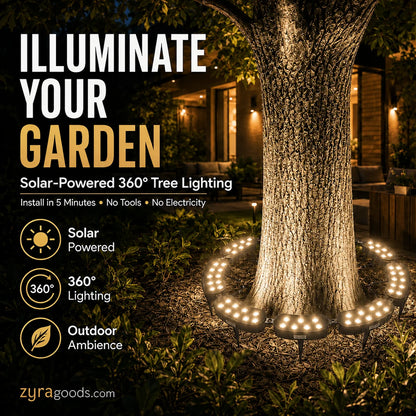 🌳💡 Illuminazione ad Anello per Alberi – Faretti da Esterno Impermeabili per Alberi, Colonne e Giardino