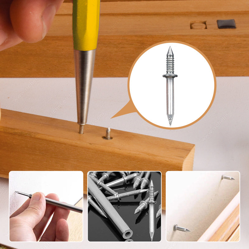 📢📢50% di sconto! Chiodi a Doppia Testa per Battiscopa – Zincati, Anti-Ruggine & Senza Tracce Visibili! 🔨🧱