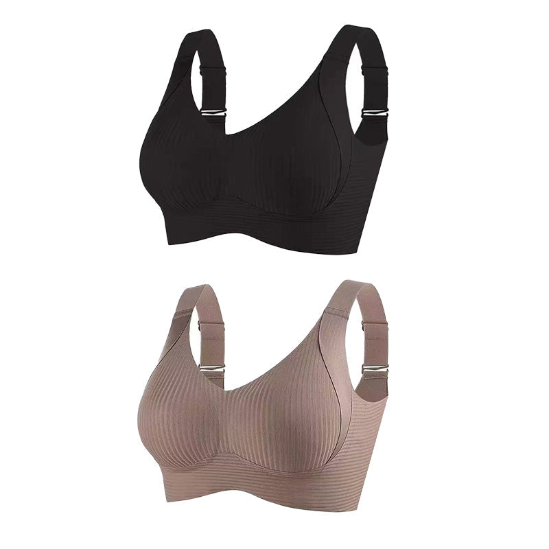 🎁OFFERTA ECCEZIONALE 2026💕Reggiseno senza cuciture con sottili righe e sostegno a W – Comodità e stile!