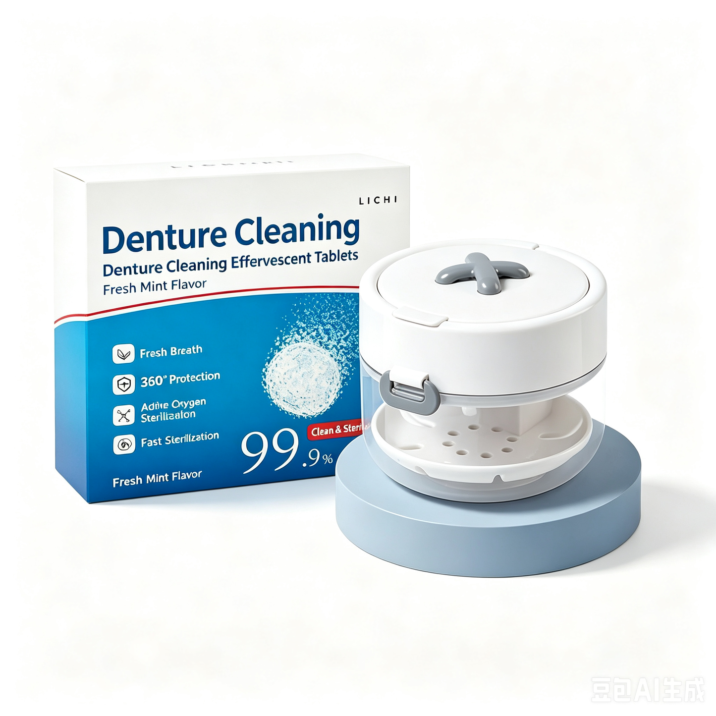 Custodia All-in-One per Apparecchio Dentale – Pulisce, Conserva e Organizza – Bagno, Specchio e Spazzola Inclusi. Chiusura Ermetica, Design Compatto.