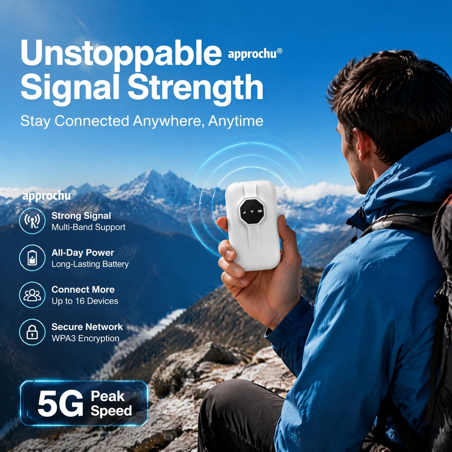 📶🔥 60% DI SCONTO PER TEMPO LIMITATO | WiFi Portatile ad Alta Velocità ✨ Internet Wireless Ovunque, Connessione Facile per Viaggi e Lavoro - Devi portare la tua SIM