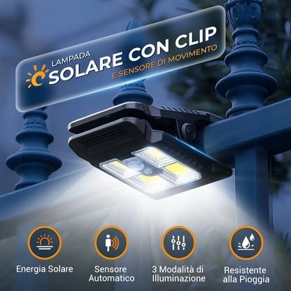 Lampada solare da esterno con sensore di moviment
