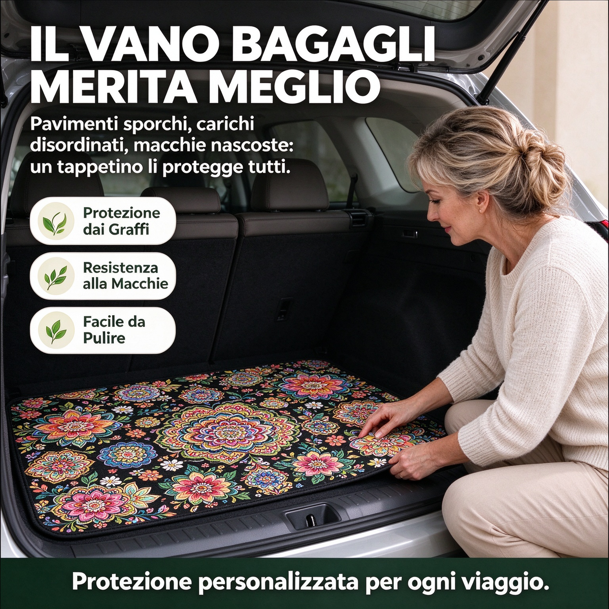🚗✨ Tappetino universale per bagagliaio in velluto – Dì Addio a sporco, graffi e peli nel bagagliaio! 🚫 Retro antiscivolo, bordi rinforzati e facile da pulire 🧼
