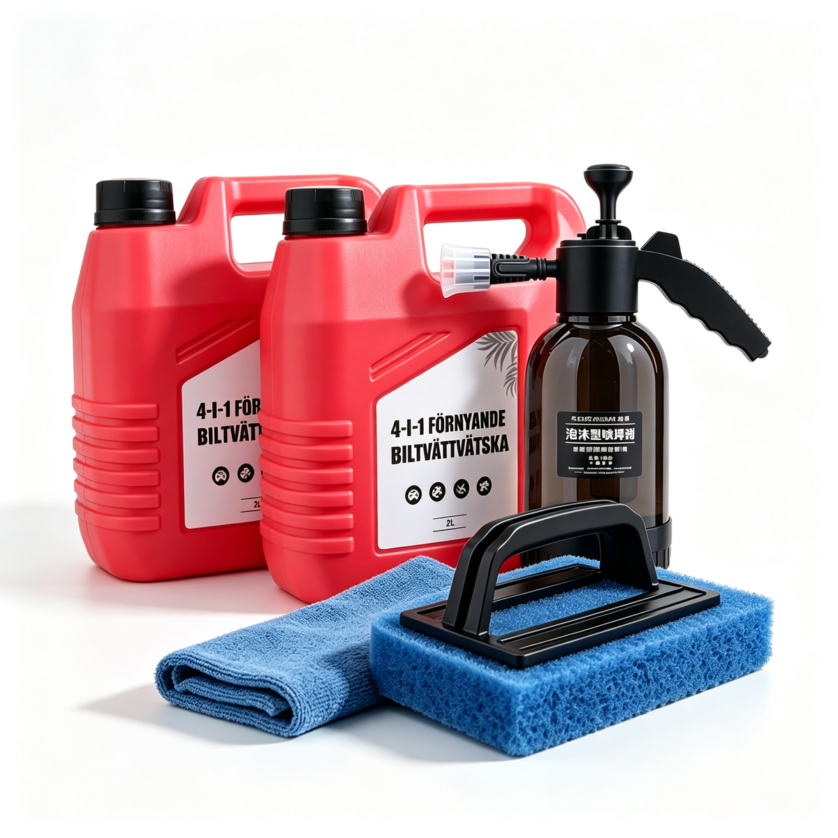 🔥2026 BEST‑SELLER｜50K+ VENDUTI🔥50% DI SCONTO 🧼🚗 Liquido lava‑auto rigenerante 4 in 1｜Pulisce, lucida, impermeabilizza e protegge. Promozione compra 1 ricevi 4: flacone liquido + spruzzatore + panno + spugna✨