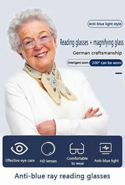 🔥ACQUISTA 2 E NE RICEVI 3 IN OMAGGIO - (5 PEZZI)🔥Occhiali per presbiopia con filtro anti-luce blu che cambiano colore