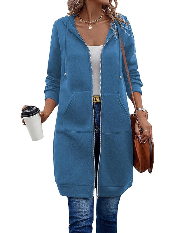 🔥✨ Felpa con Cappuccio e Zip in Pile da Donna
