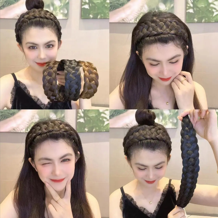 Fascia per capelli con parrucca