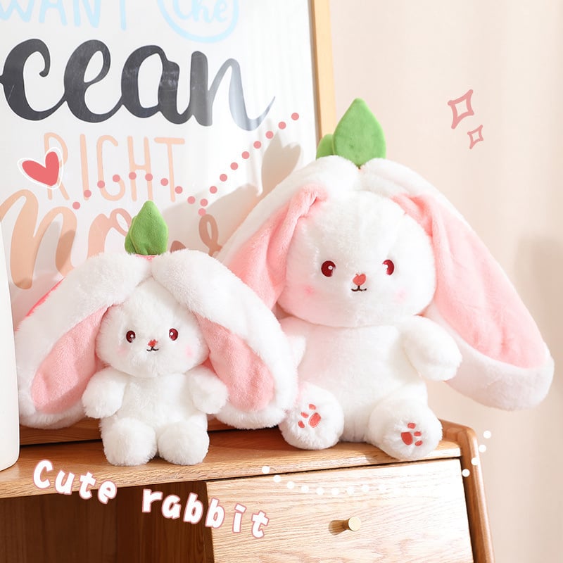 🍓Coniglietto Fragola si Trasforma in Coniglietto🎀 Peluche Frutto Bambola🐰