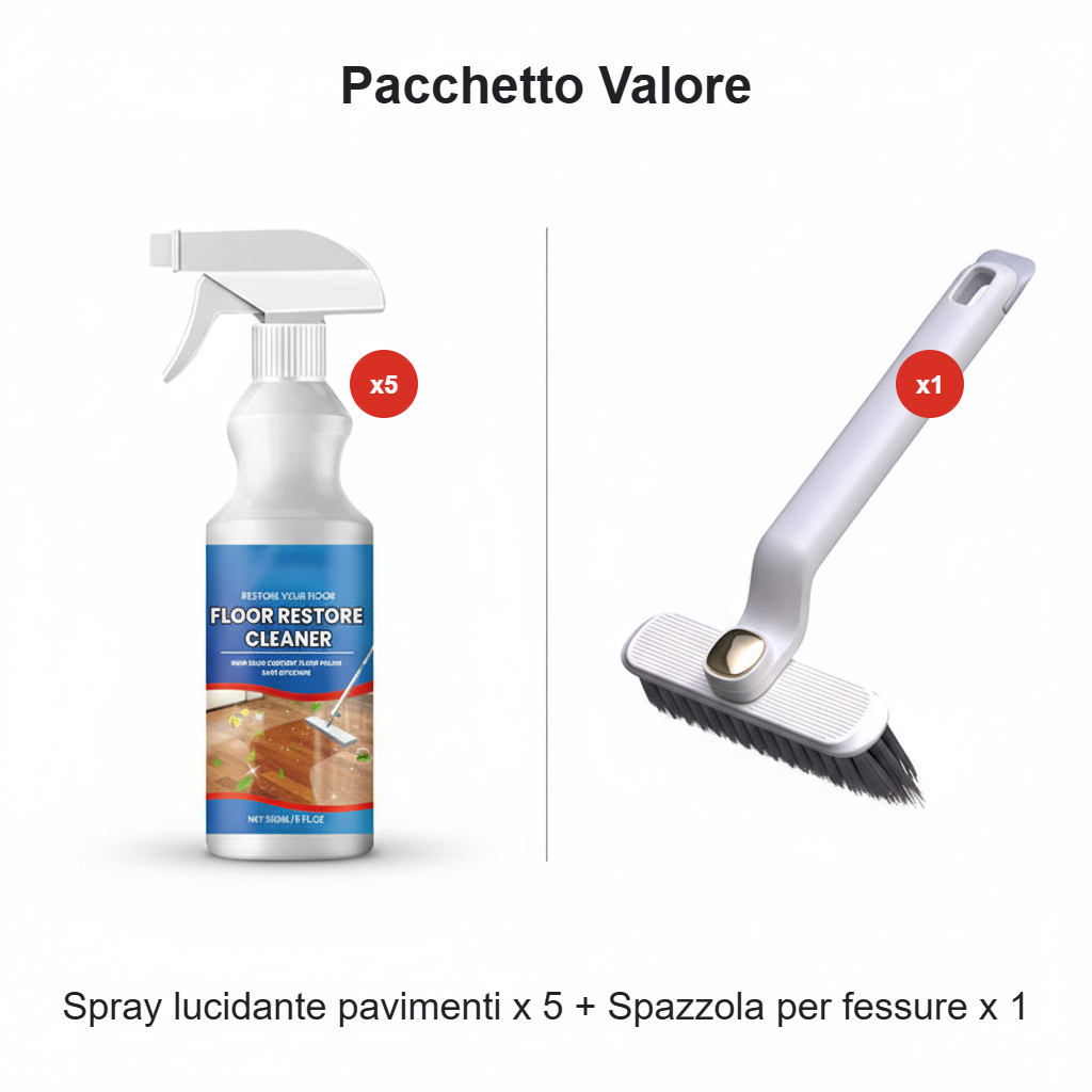 Spray detergente ravvivante e lucidante per pavimenti