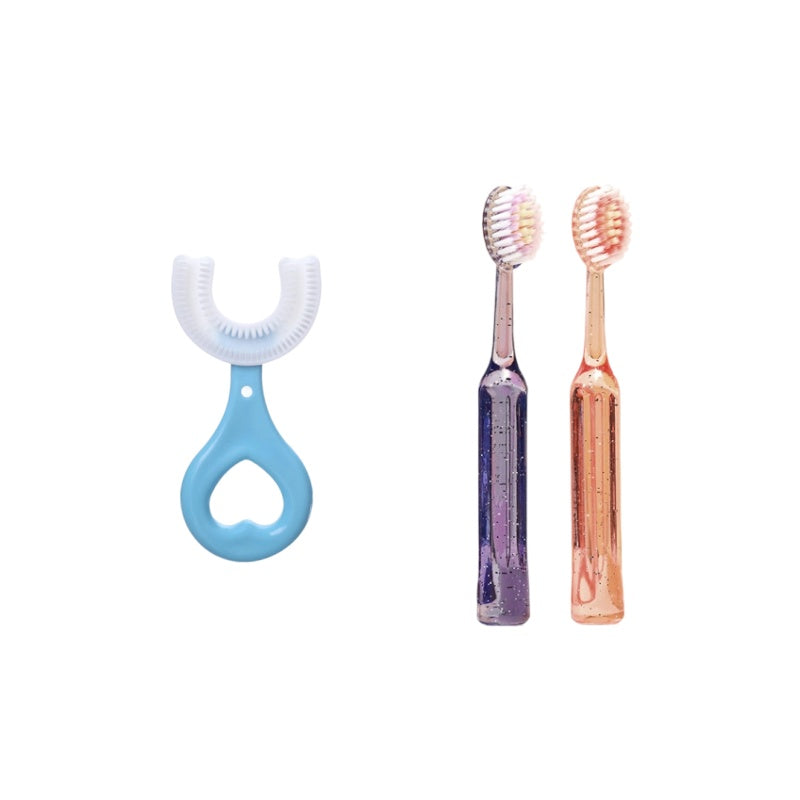 🦷Spazzolino da denti a forma di U per bambini tutto tondo🎁