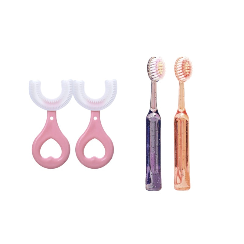 🦷Spazzolino da denti a forma di U per bambini tutto tondo🎁