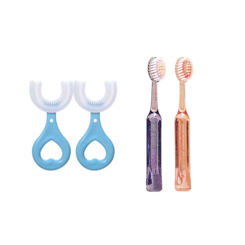 🦷Spazzolino da denti a forma di U per bambini tutto tondo🎁