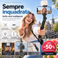 📱 Selfie stick intelligente da 180 cm con riconoscimento automatico del volto – Filma e scatta foto con più libertà