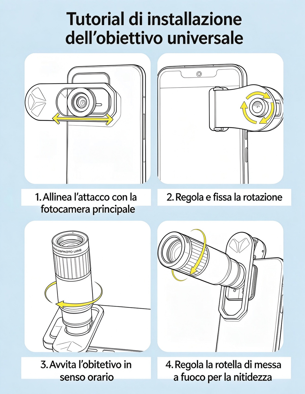 🔭✨ Telescopio monoculare per smartphone – Dì Addio alle foto sfocate di oggetti lontani! 🚫 18/32/64X HD, clip universale, ideale concerti e birdwatching 📱