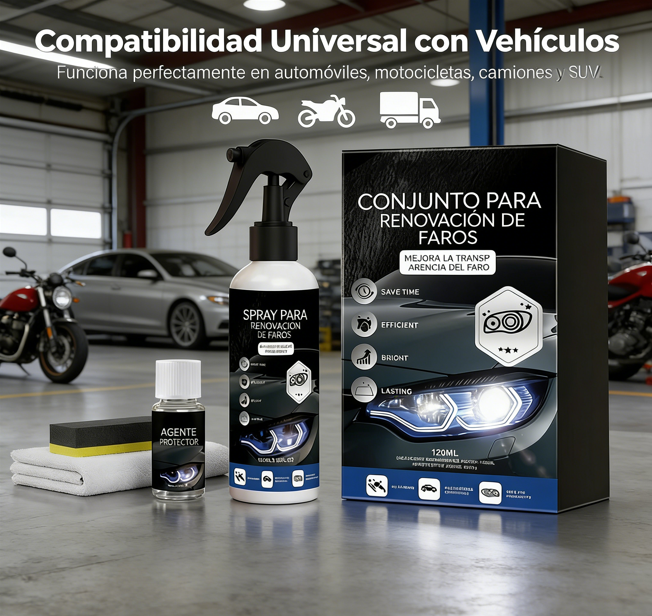 ⏰ Offerta Limitata 50% DI SCONTO! 🚗 Kit Professionale per il Restauro dei Fari Auto – Recupera Lucentezza e Chiarezza Facilmente ✨🔧