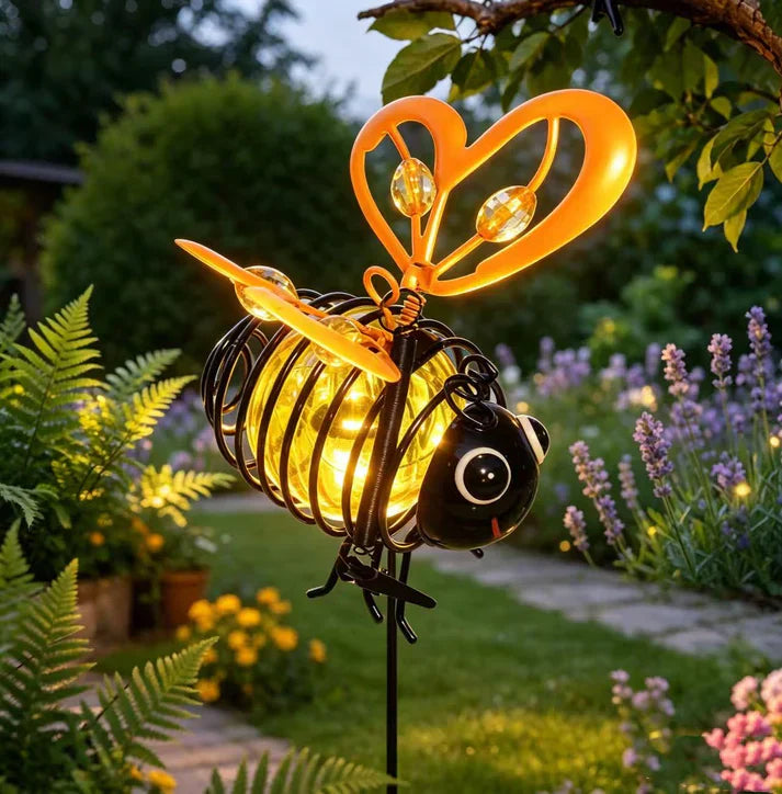 ⏰SCONTO DEL 50%!🔥OLTRE 50.000 VENDUTE! Lampada a sospensione a forma di ape alimentata a energia solare🐝