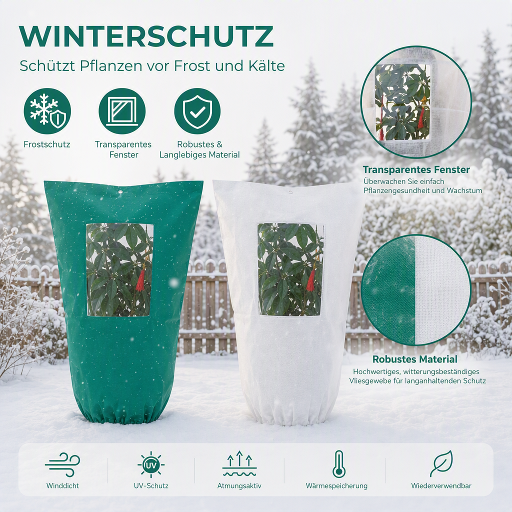 📢📢50% DI SCONTO!!⏰🌱Copertura invernale per piante con cerniera e coulisse antigelo