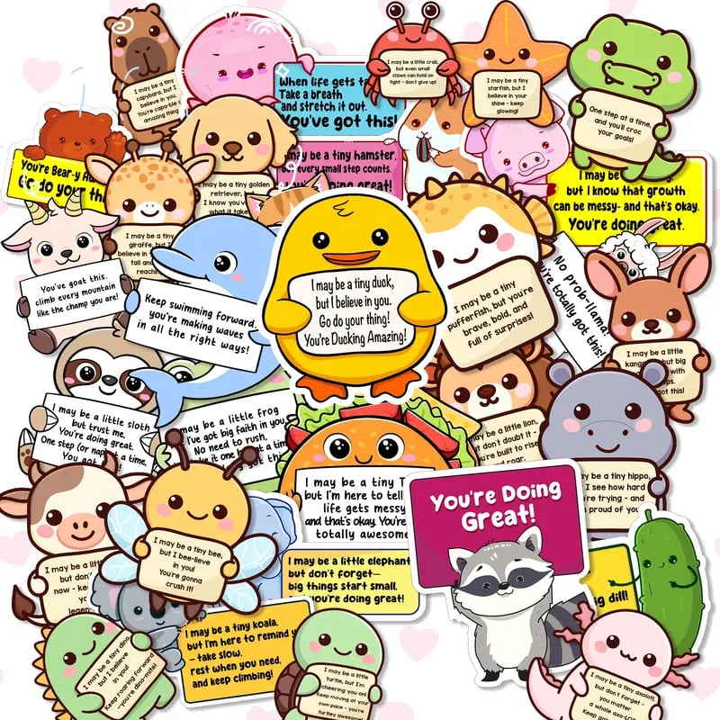 Positive Emotional Support Buddies Stickers（50 stickers）