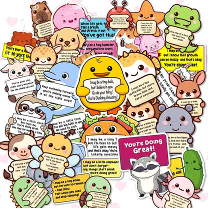 Positive Emotional Support Buddies Stickers（50 stickers）