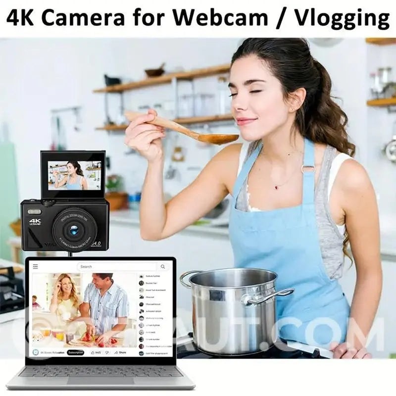 📸 Il tuo momento, trattenuto perfettamente – con 4K e Rothdisplay 🌄 Fotocamera digitale a schermo pieghevole 4K HD ✈️ 32GB-64GB