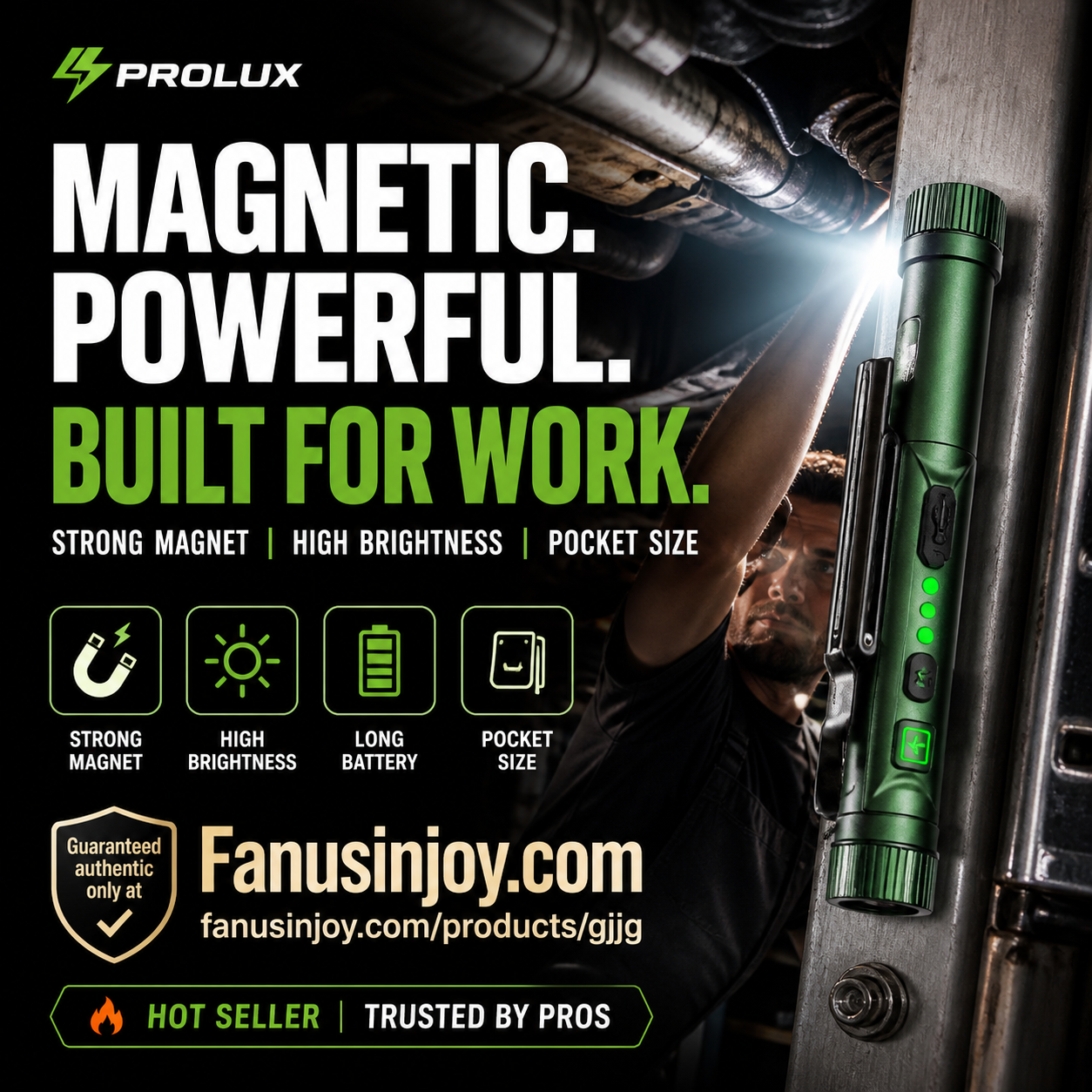 🏭Diretto dalla Fabbrica -50%！🔥50.000 Pezzi Venduti！🔆🔦Più Luminoso, Veloce e Portatile！✨️Torcia Penna Multifunzione con Magnete Forte