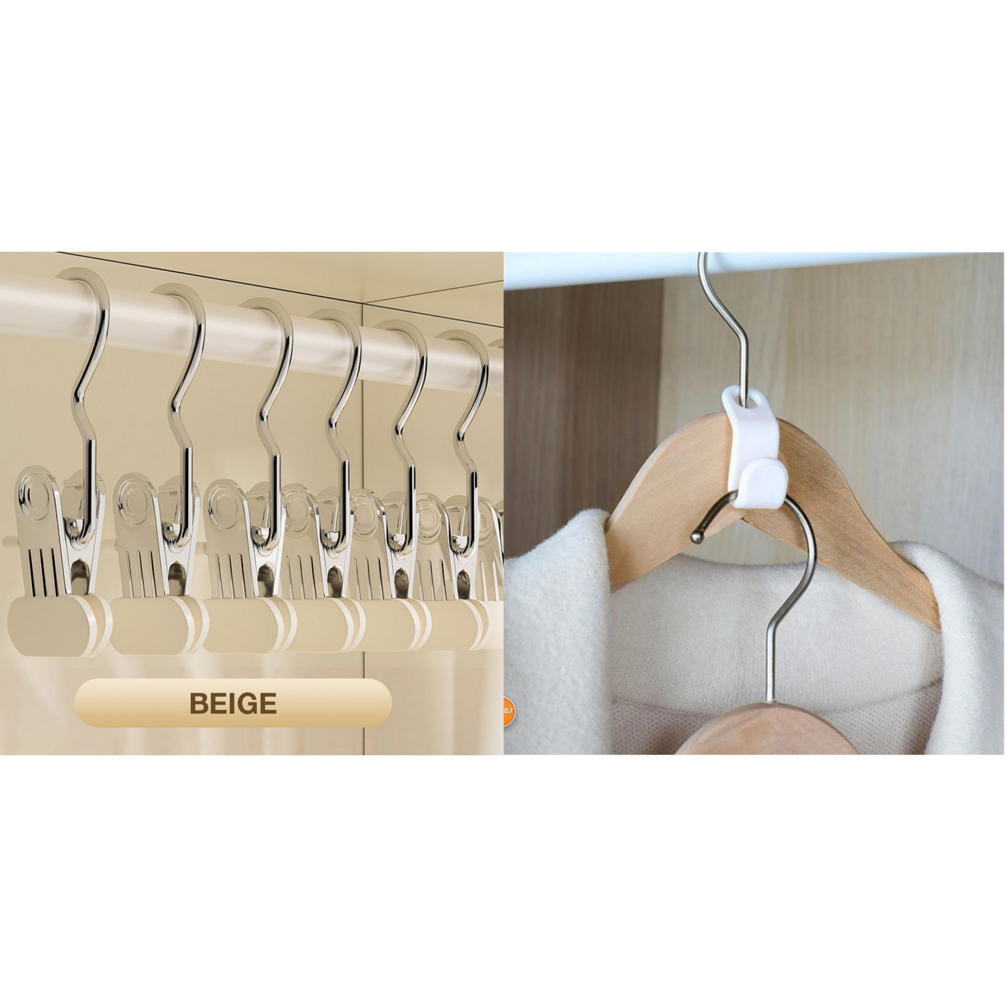 Ganci multifunzionali per bucato con clip
