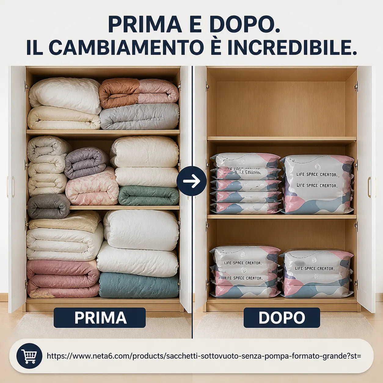 🛏️⏳-50% !! ⏰Sacchetti sottovuoto senza pompa🗄️