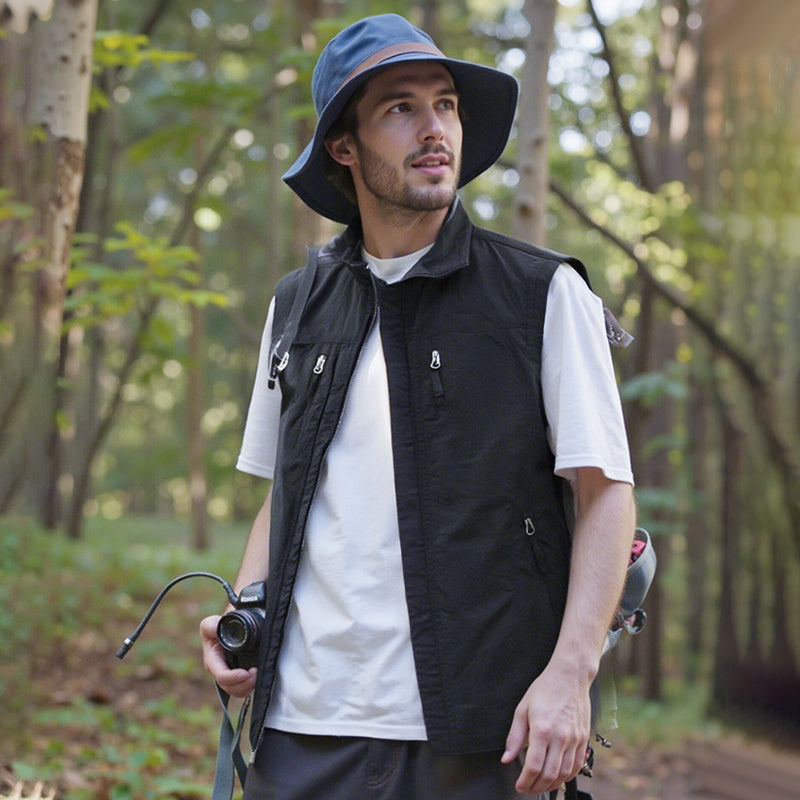 🧥👕Gilet oversize senza maniche da uomo con tasche