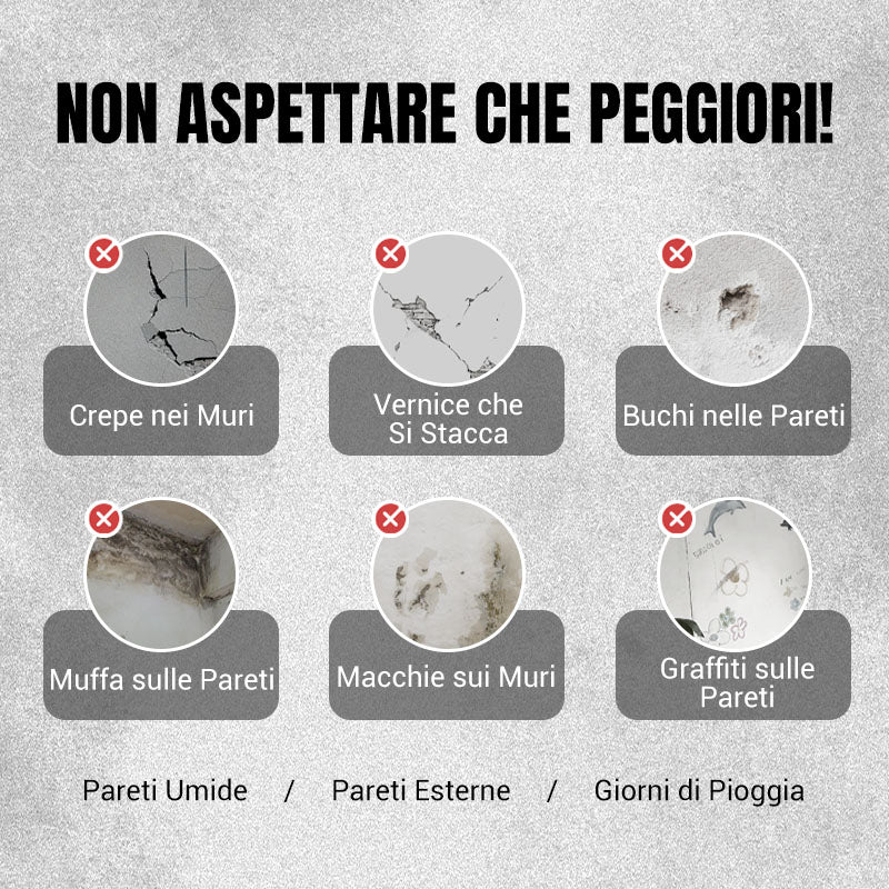 Stucco Riparatore Impermeabile e Anti-Muffa per Pareti