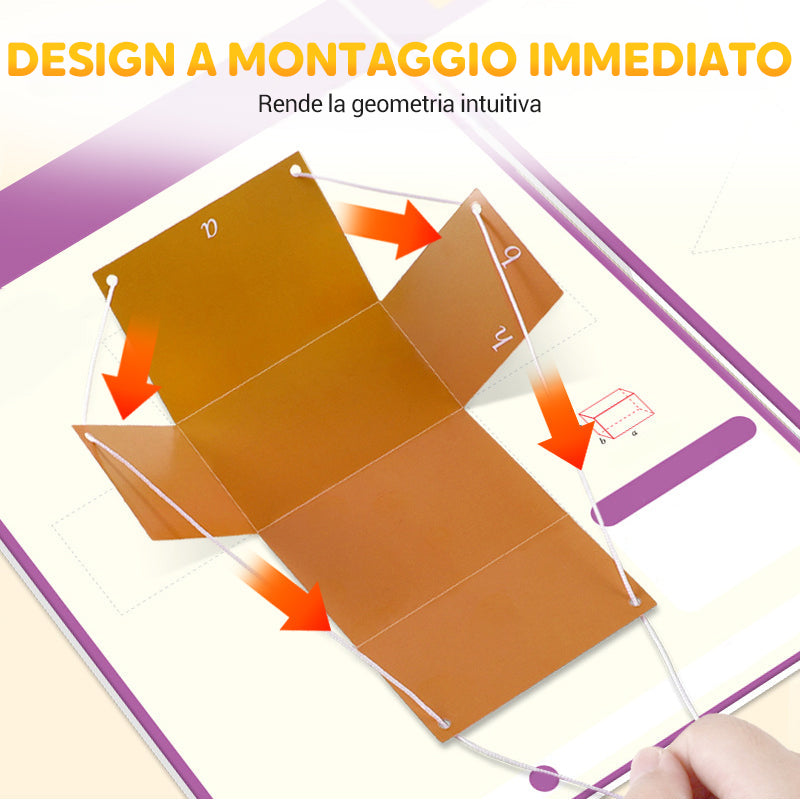 Libro di apprendimento della geometria 3D con la corda da tirare
