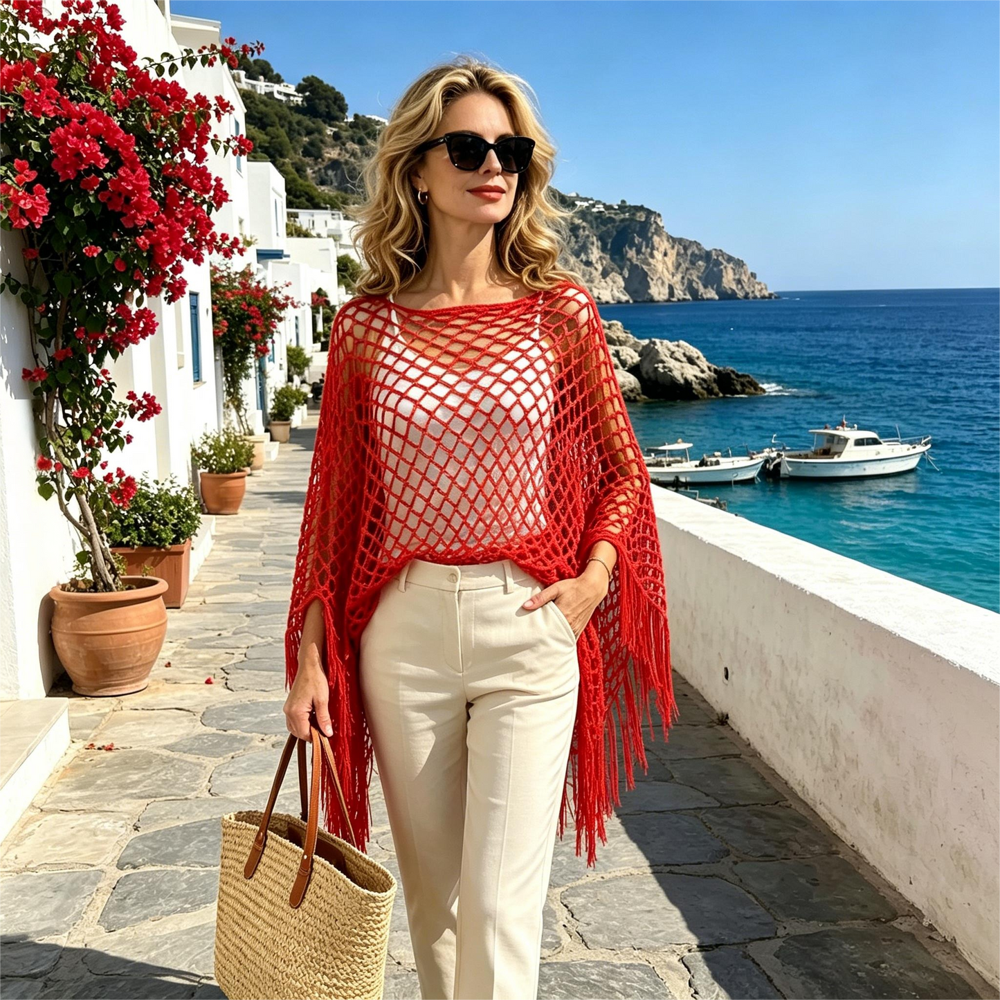 Copricostume Estivo all'Uncinetto Metallizzato – Leggero, Fluido e Elegante Senza Sforzo outfit estivo