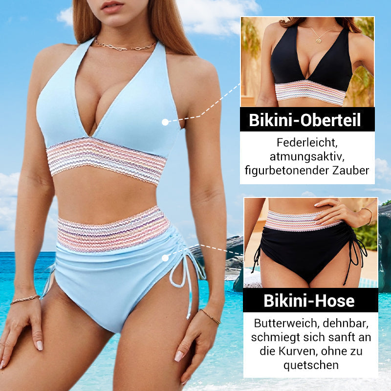 🥳2026 SCONTO HOT SALE🥳💞50K+ VENDUTI!⚡💥 50% SCONTO! Bikini Patchwork Set 2 Pezzi – Scollo a V e Vita Alta, 2 colori disponibili. Tessuto confortevole e aderente – stile perfetto per la spiaggia! 🛡️✨